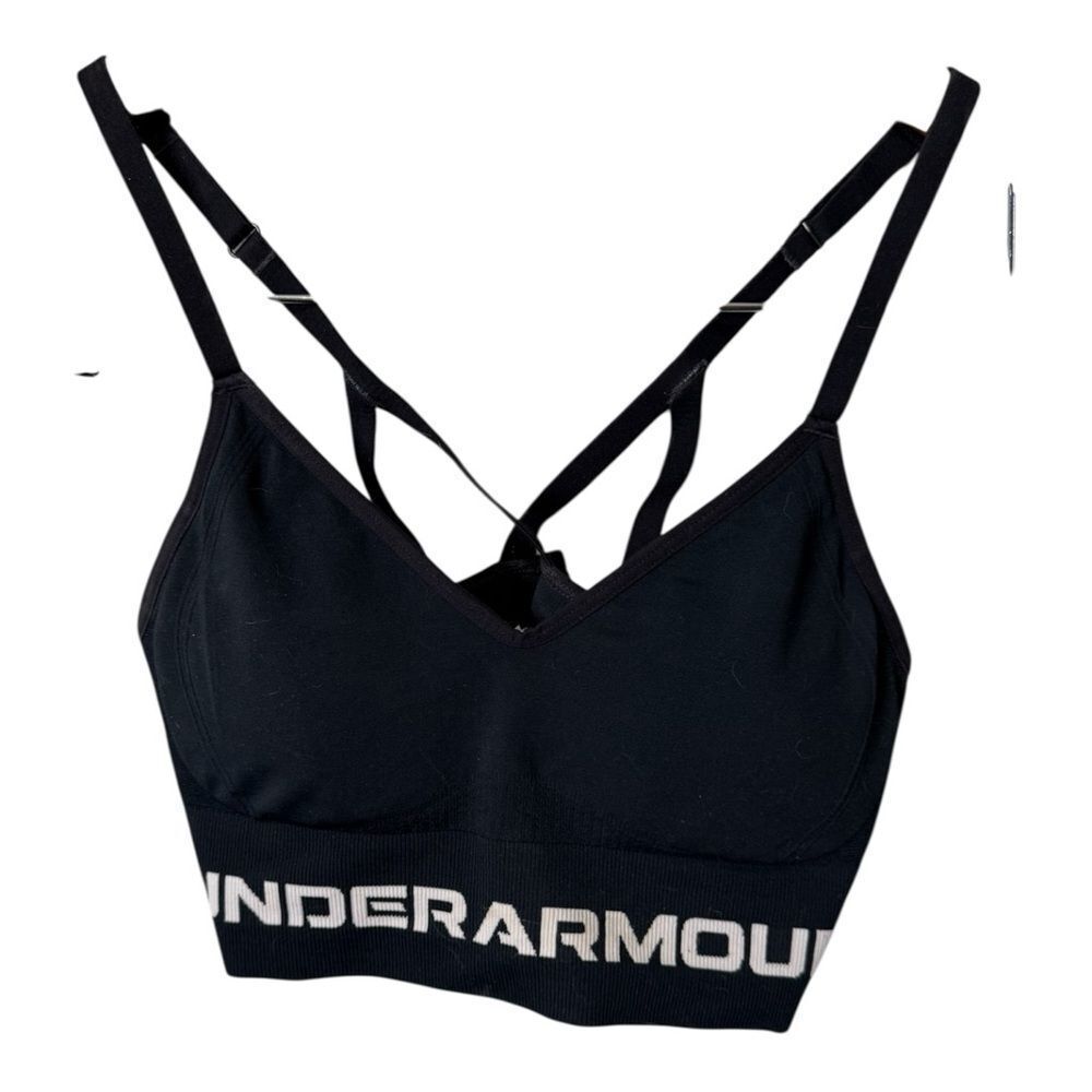 Under Armour Black Seamless Strappy Sports Bra Small